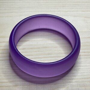 Purple Frosted Thick Bangle Bracelet